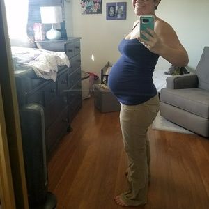 EUC Motherhood Maternity Tan Cords